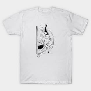 Swiming Cyborg Girl T-Shirt